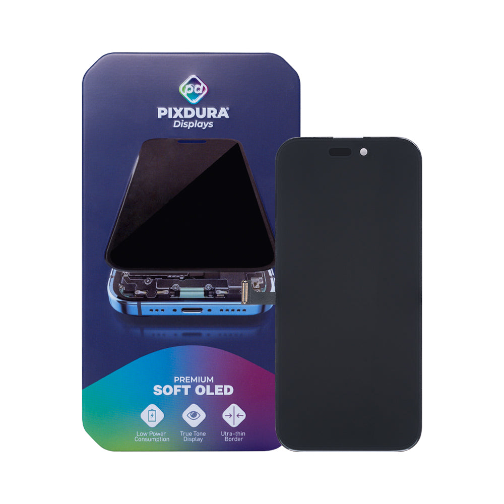 PIXDURA For Apple iPhone 15 Pro Display And Digitizer Soft-OLED Premium (IC Removable) (120Hz)