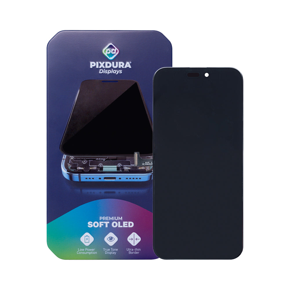 PIXDURA For Apple iPhone 15 Pro Max Display And Digitizer Soft-OLED Premium (IC Removable) (120Hz)