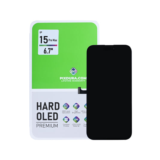 PIXDURA For Apple iPhone 15 Pro Max Display And Digitizer Hard-OLED Premium (90Hz)