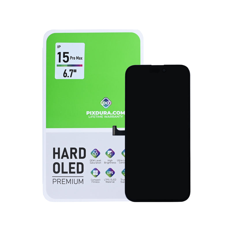 PIXDURA For iPhone 15 Pro Max Display And Digitizer Hard-OLED Premium