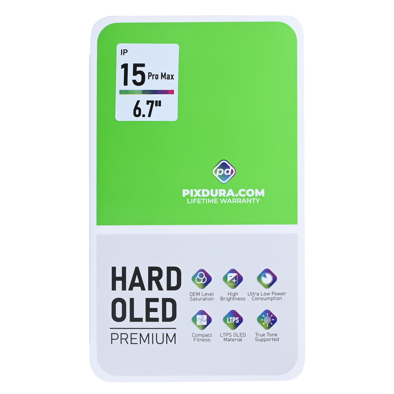 PIXDURA For iPhone 15 Pro Max Display And Digitizer Hard-OLED Premium