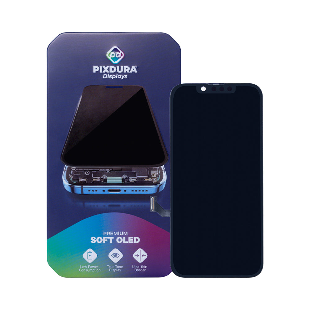 PIXDURA For Apple iPhone 14 Display And Digitizer Soft-OLED Premium (IC Removable) (60Hz)
