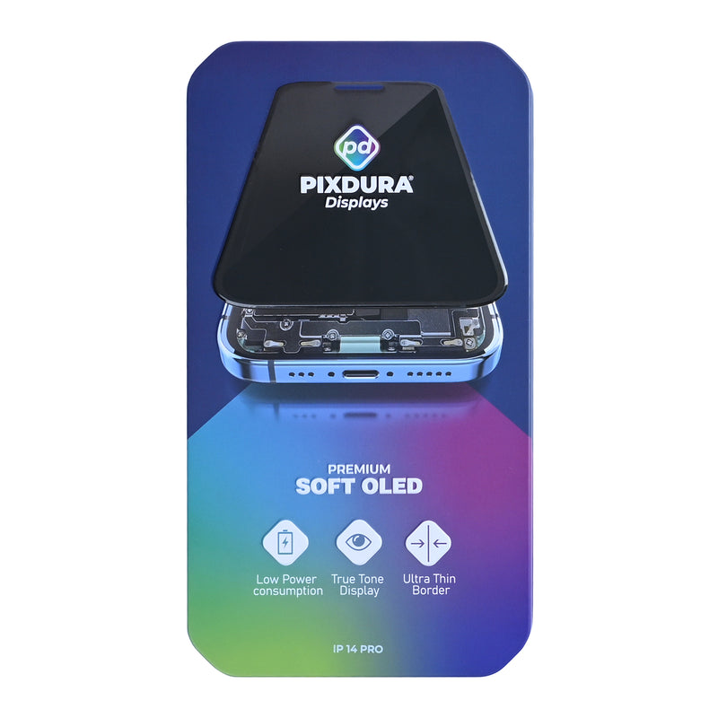 PIXDURA For iPhone 14 Pro Display And Digitizer Soft-OLED Premium (IC Removable)