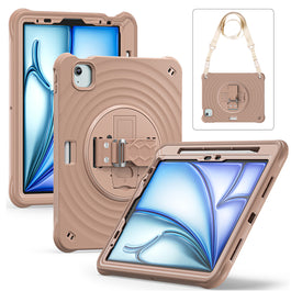 Rixus RXTC08 Anti Shock Case For Apple iPad Air 13 inch (2024, 2025, 2026), iPad Pro 12.9 inch (2018, 2020, 2021, 2022) Latte