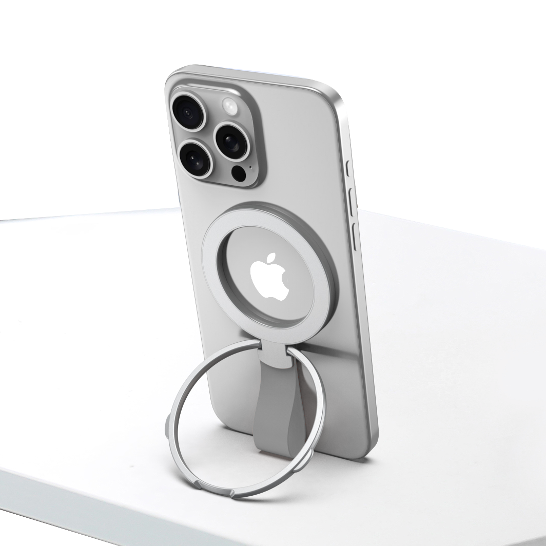 Rixus RXPH20S Mobile Phone Holder With MagSafe Compatible Silver