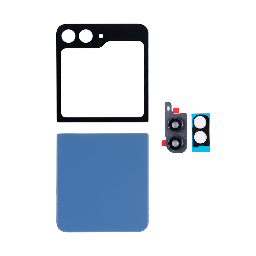 Samsung Galaxy Z Flip5 F731B Back Cover Set With Lens Blue OEM