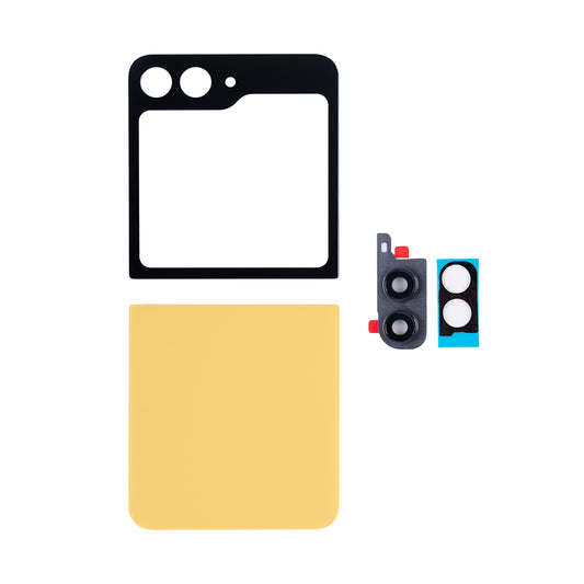 Samsung Galaxy Z Flip5 F731B Back Cover Set With Lens Yellow OEM