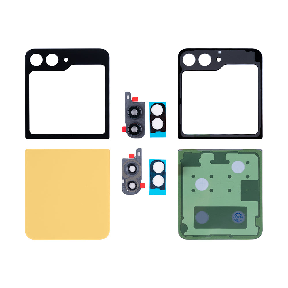 Samsung Galaxy Z Flip5 F731B Back Cover Set With Lens Yellow OEM