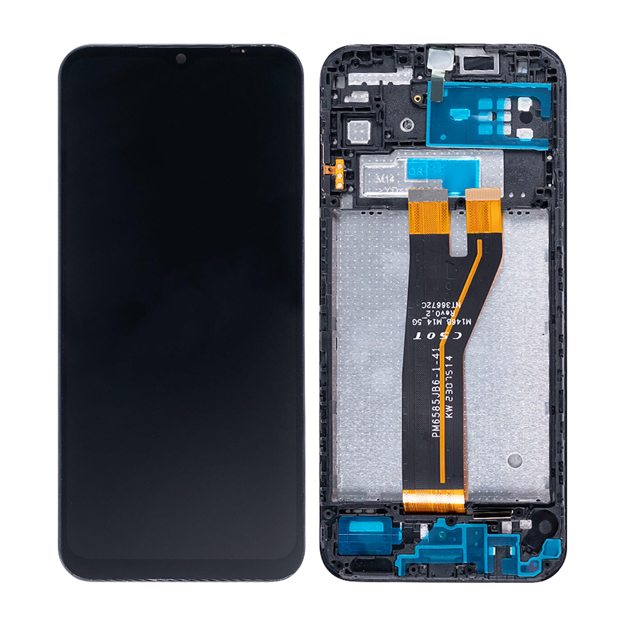 Samsung Galaxy M14 5G M146B Display And Digitizer With Frame Black Soft-OLED