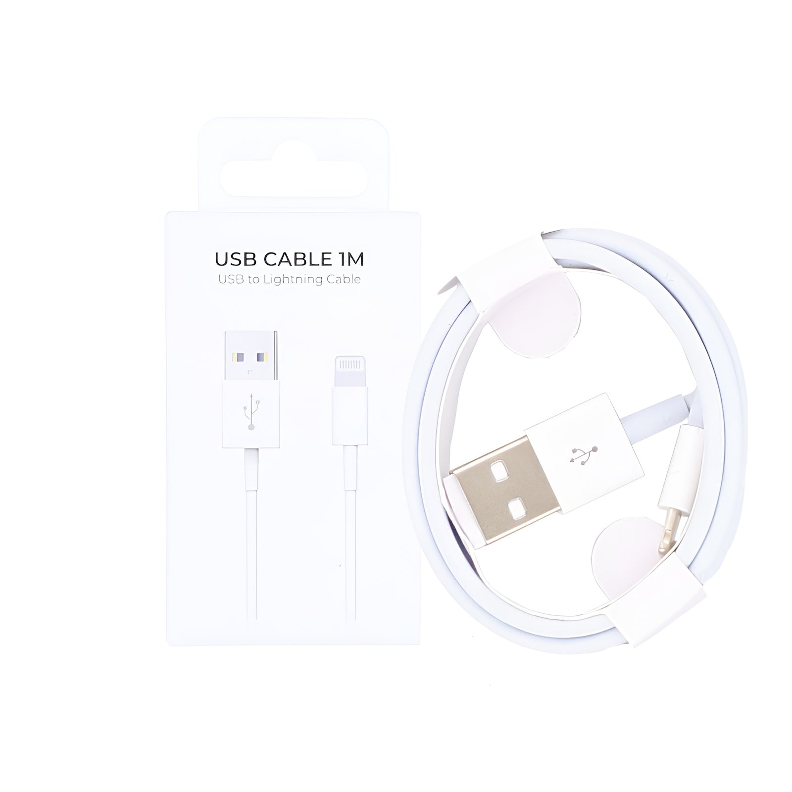 For Apple iPhone USB-A To Lightning Cable US2001M 100cm White Retail Box