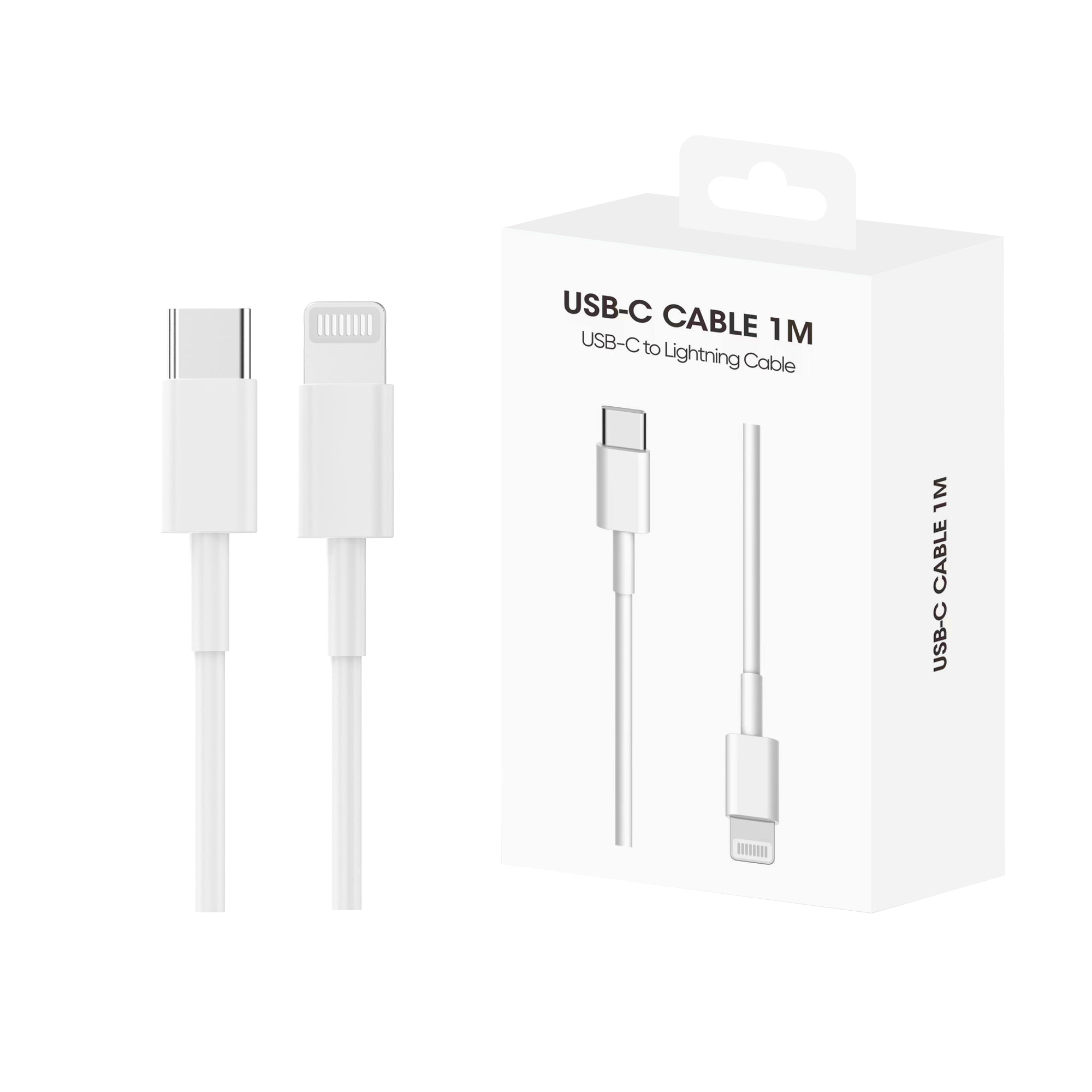 For Apple iPhone USB-C To Lightning Fast Charging Cable US6001M 100cm White Retail Box