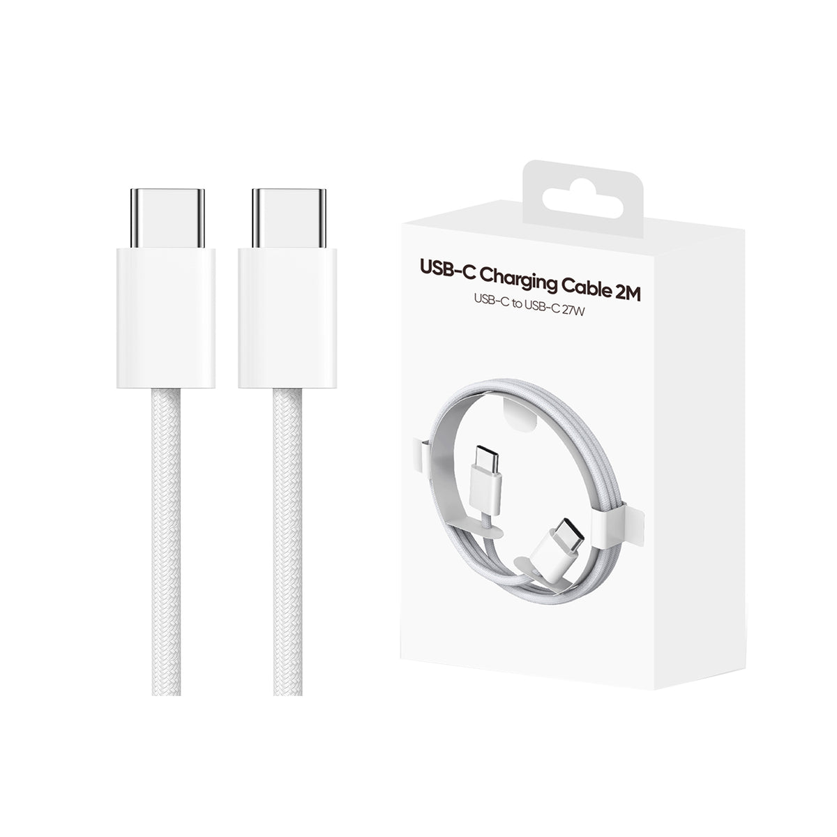 For Apple iPhone 15 Series Fast Charging USB-C To USB-C Cable US3002M 200cm White Retail Box