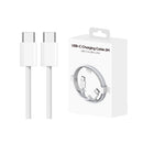 For Apple iPhone 15 Series Fast Charging USB-C To USB-C Cable US3002M 200cm White Retail Box