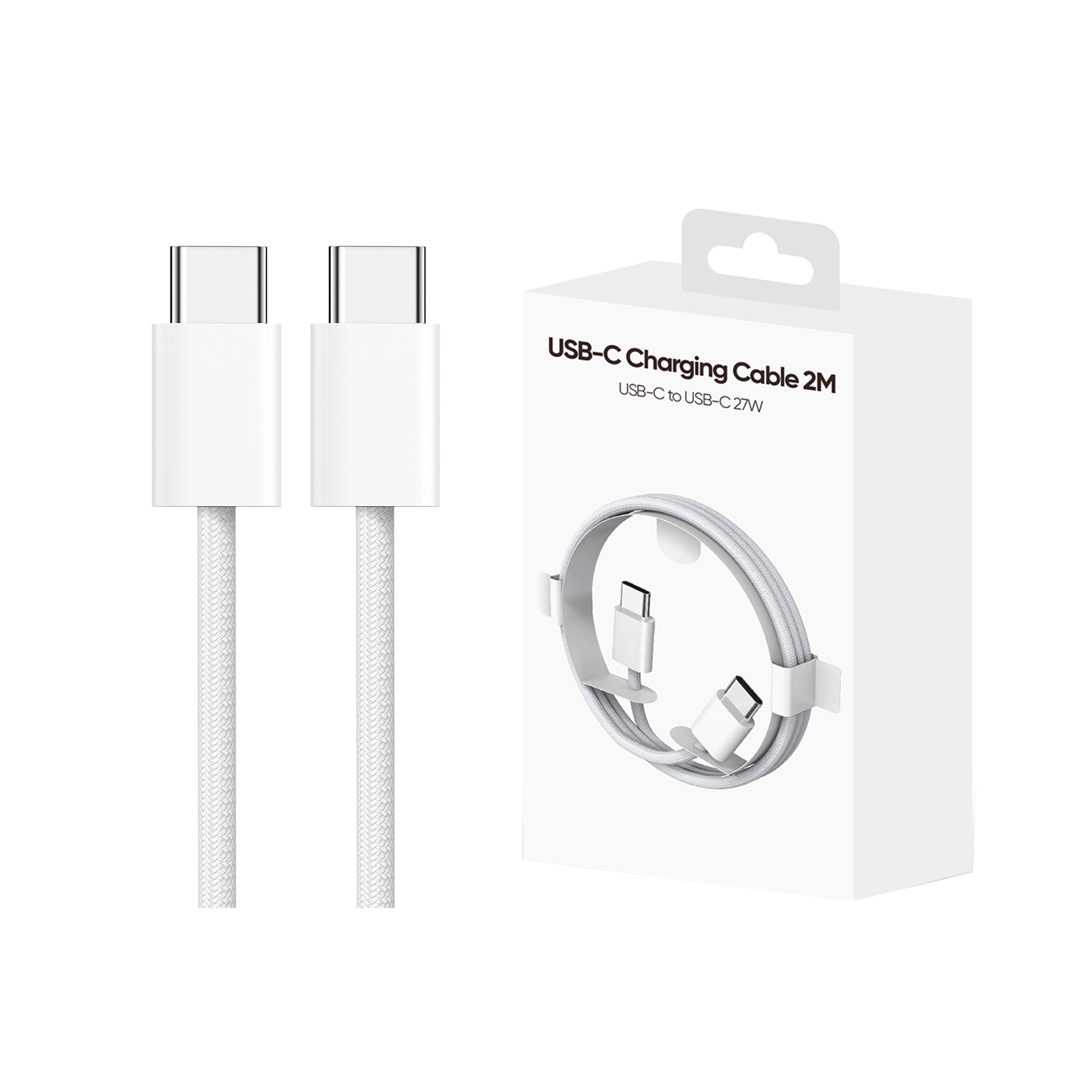 For Apple iPhone 15 Series Fast Charging USB-C To USB-C Cable US3002M 200cm White Retail Box