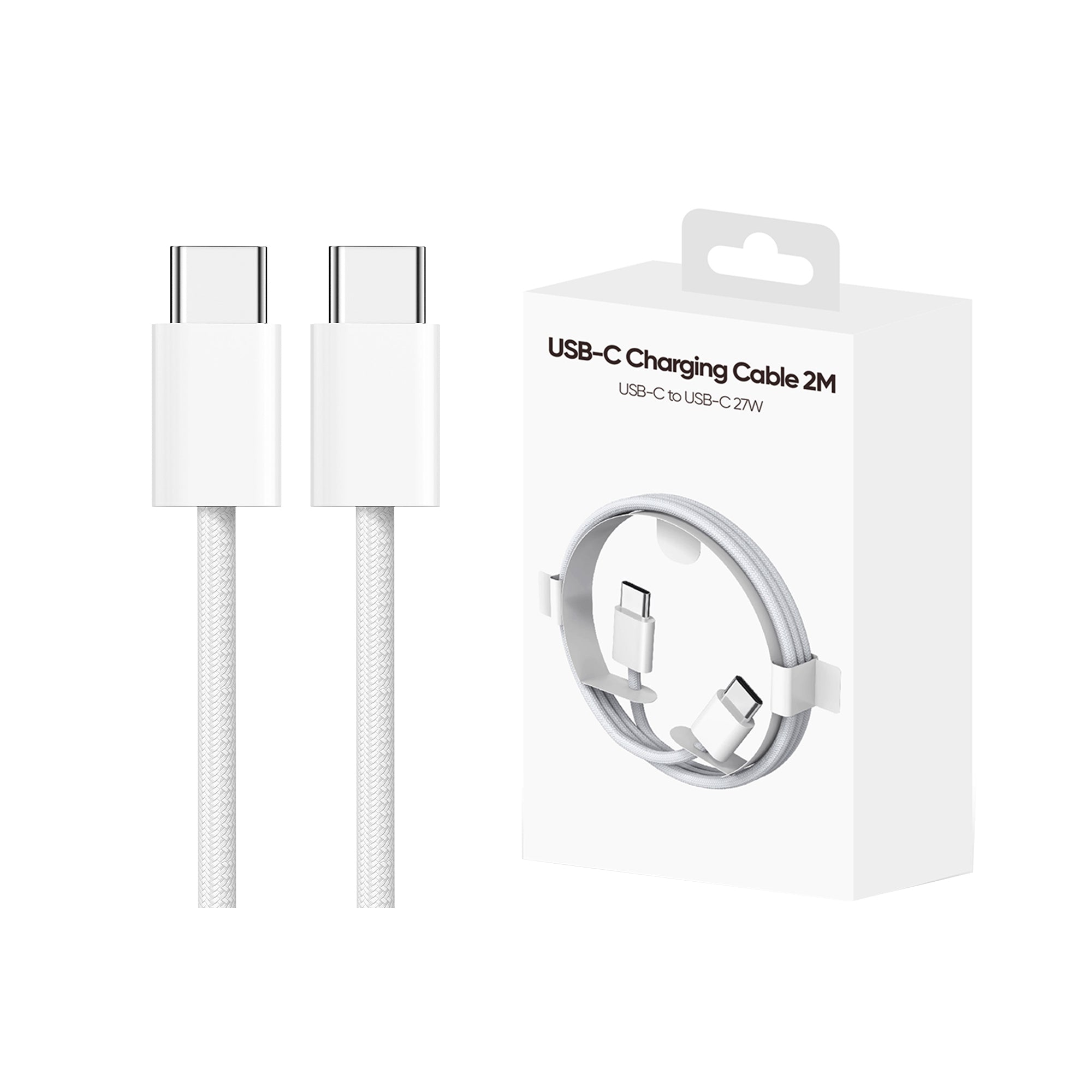 For Apple iPhone 15 Series Fast Charging USB-C To USB-C Cable US3002M 200cm White Retail Box