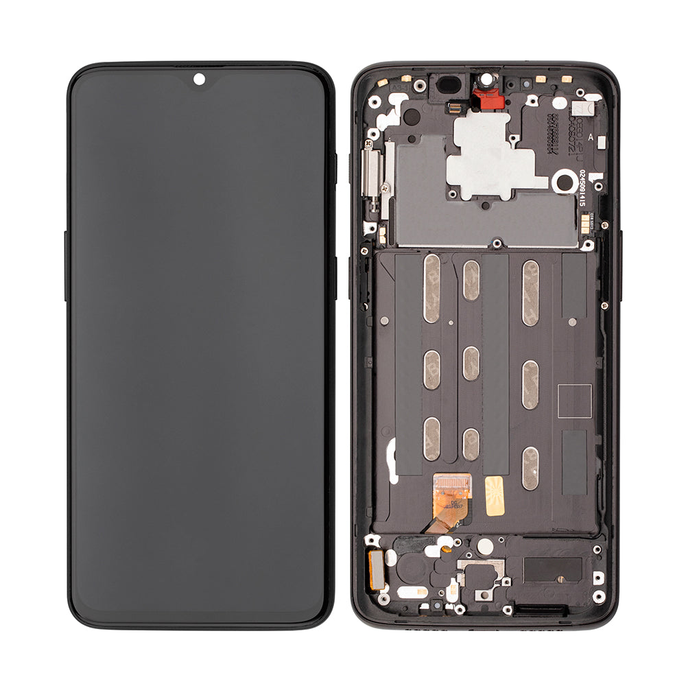 OnePlus 6T Display And Digitizer With Frame Midnight Black OEM