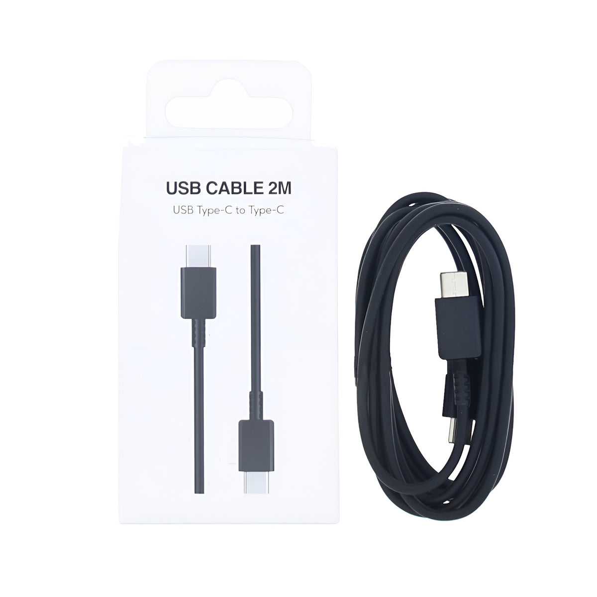 Fast Charging US5002M USB-C To USB-C Cable 200cm Black Retail Box
