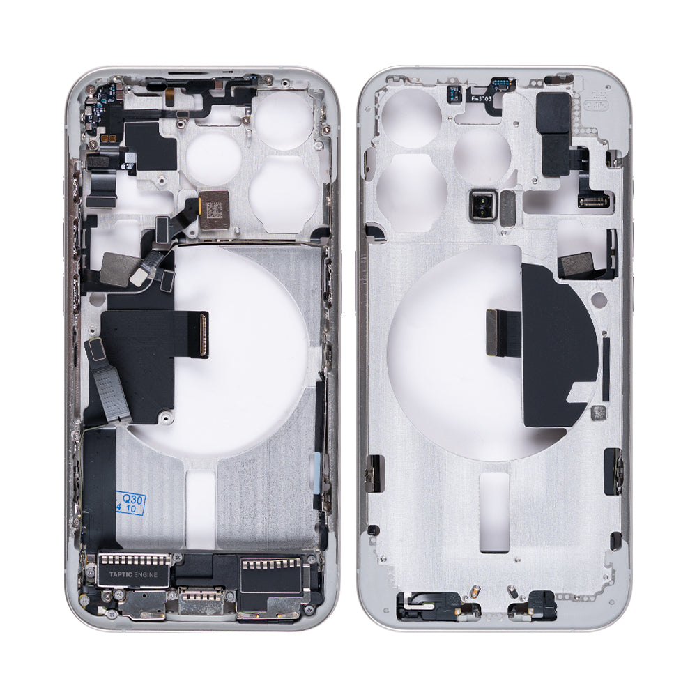 For Apple iPhone 15 Pro Middle Frame White Titanium OEM