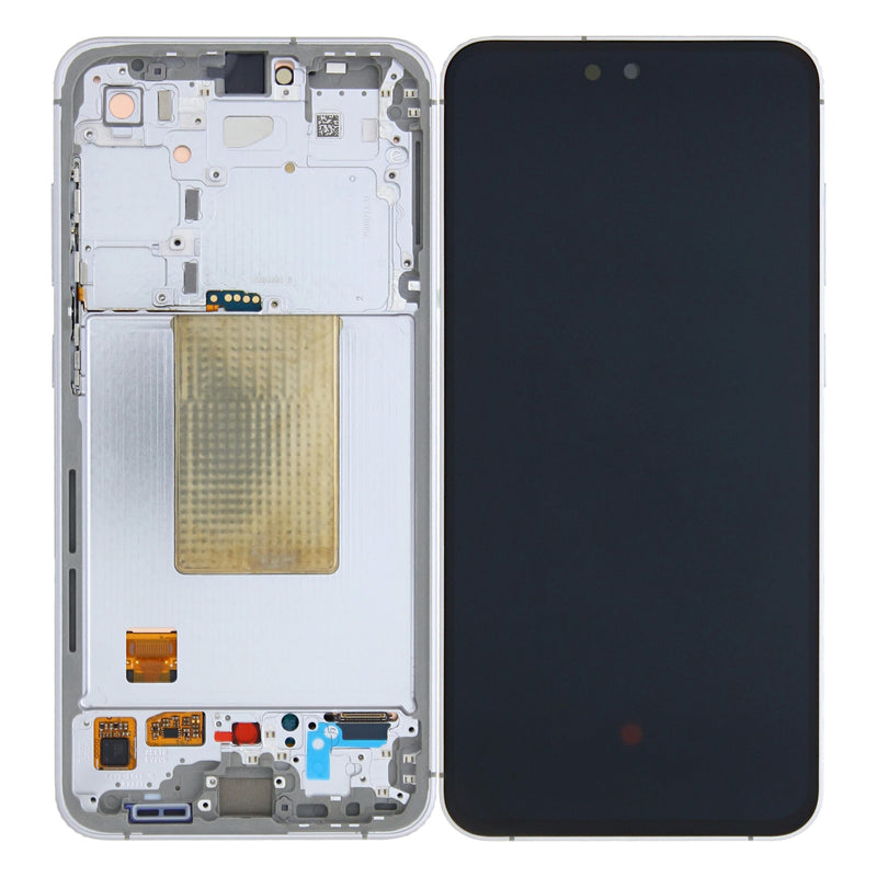 Samsung Galaxy S24 FE S721B Display And Digitizer With Frame Silver Service Pack