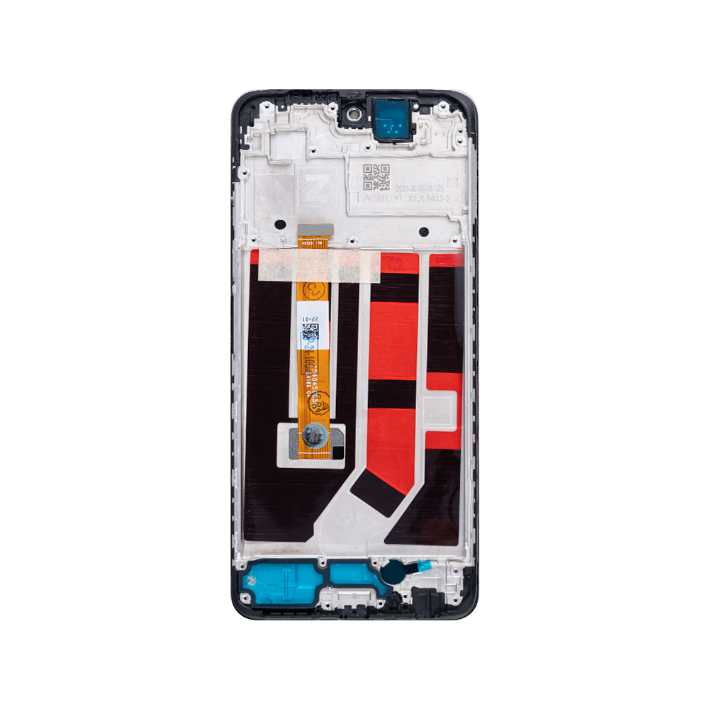 Oppo A58 4G Display And Digitizer With Frame Glowing Black OEM
