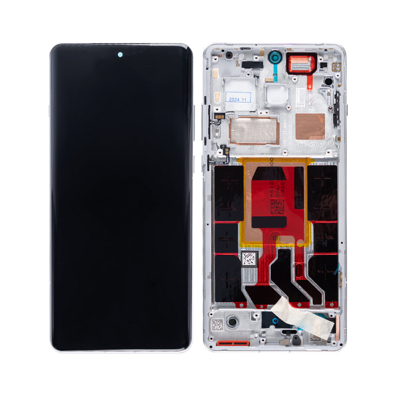 OnePlus 12 (CPH2573, CPH2581) Display And Digitizer With Frame Silver OEM