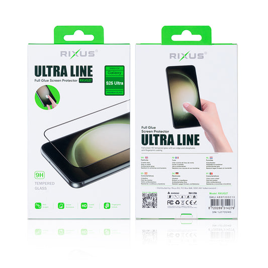 Rixus Clear HD Ultra Line Tempered Glass For Samsung Galaxy S25 Ultra