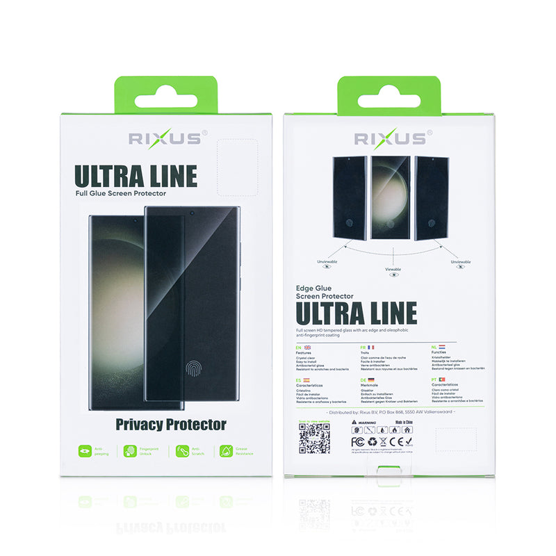Rixus Privacy Ultra Line Tempered Glass For Samsung Galaxy S25 Ultra S938B