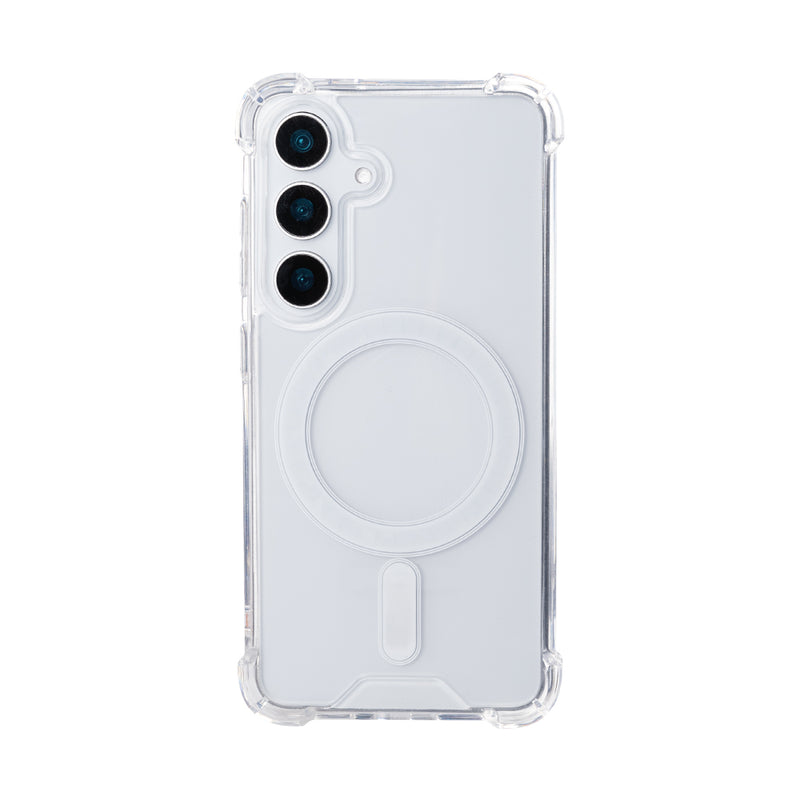 Rixus Anti-Burst Case With MagSafe For Samsung Galaxy S25 S9310 Transparent