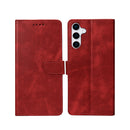 Rixus Bookcase For Samsung Galaxy S25 S9310 Dark Red