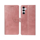 Rixus Bookcase For Samsung Galaxy S25 Plus Pink