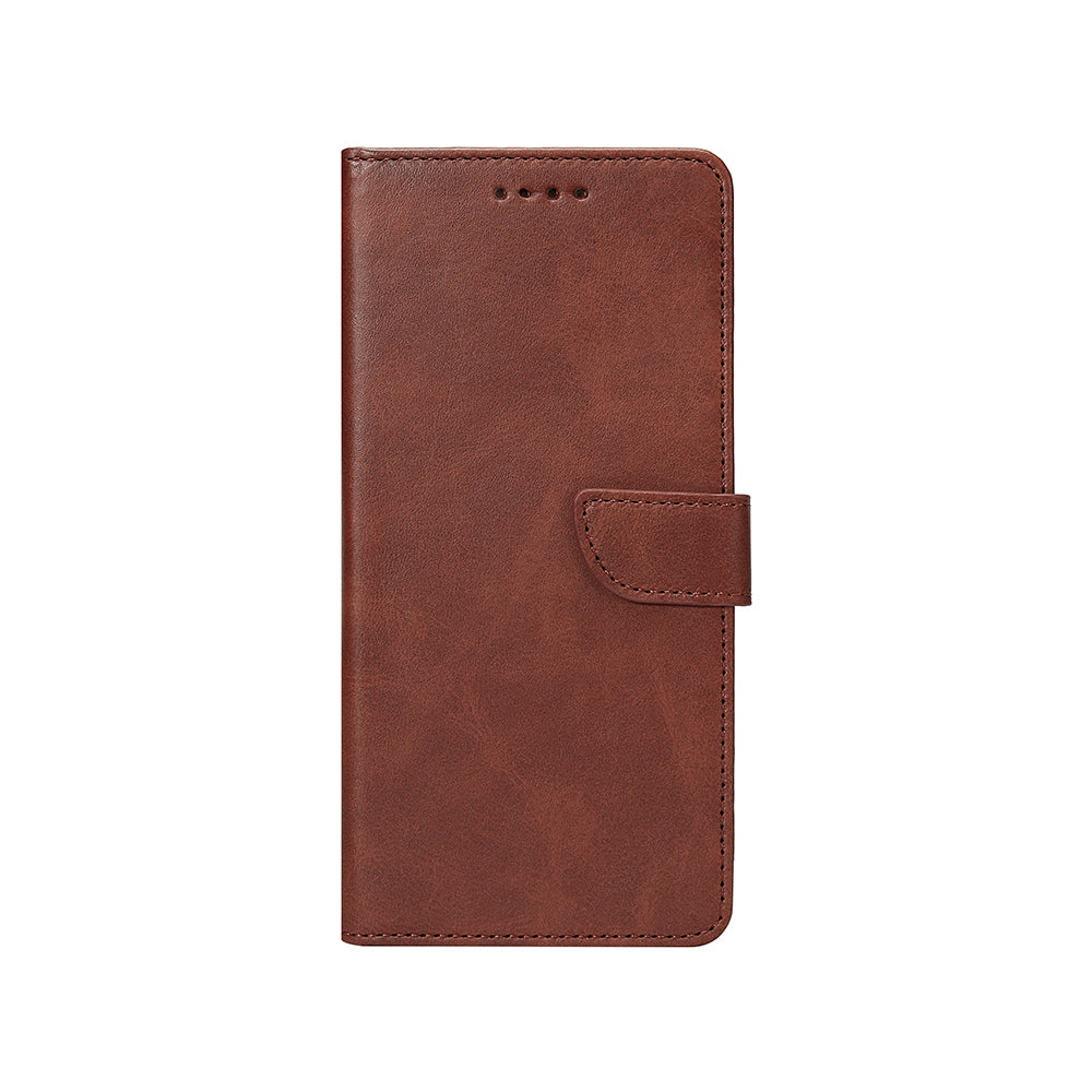 Rixus Bookcase For Samsung Galaxy S25 Plus Brown
