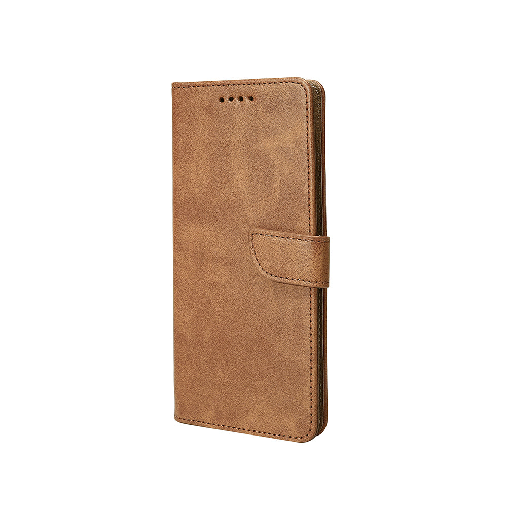 Rixus Bookcase For Samsung Galaxy S25 Plus Light Brown