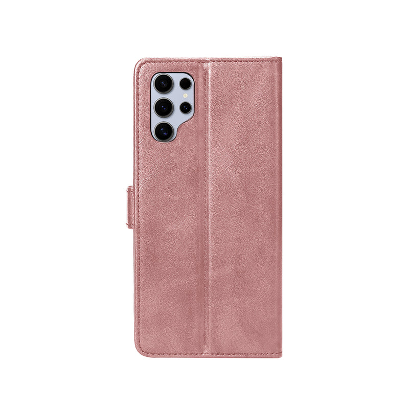Rixus Bookcase For Samsung Galaxy S25 Ultra S938B Pink