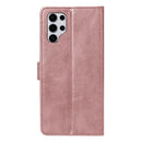Rixus Bookcase For Samsung Galaxy S25 Ultra Pink