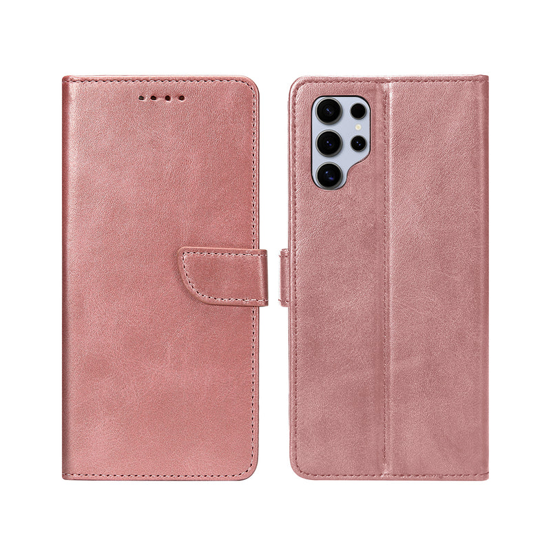 Rixus Bookcase For Samsung Galaxy S25 Ultra Pink