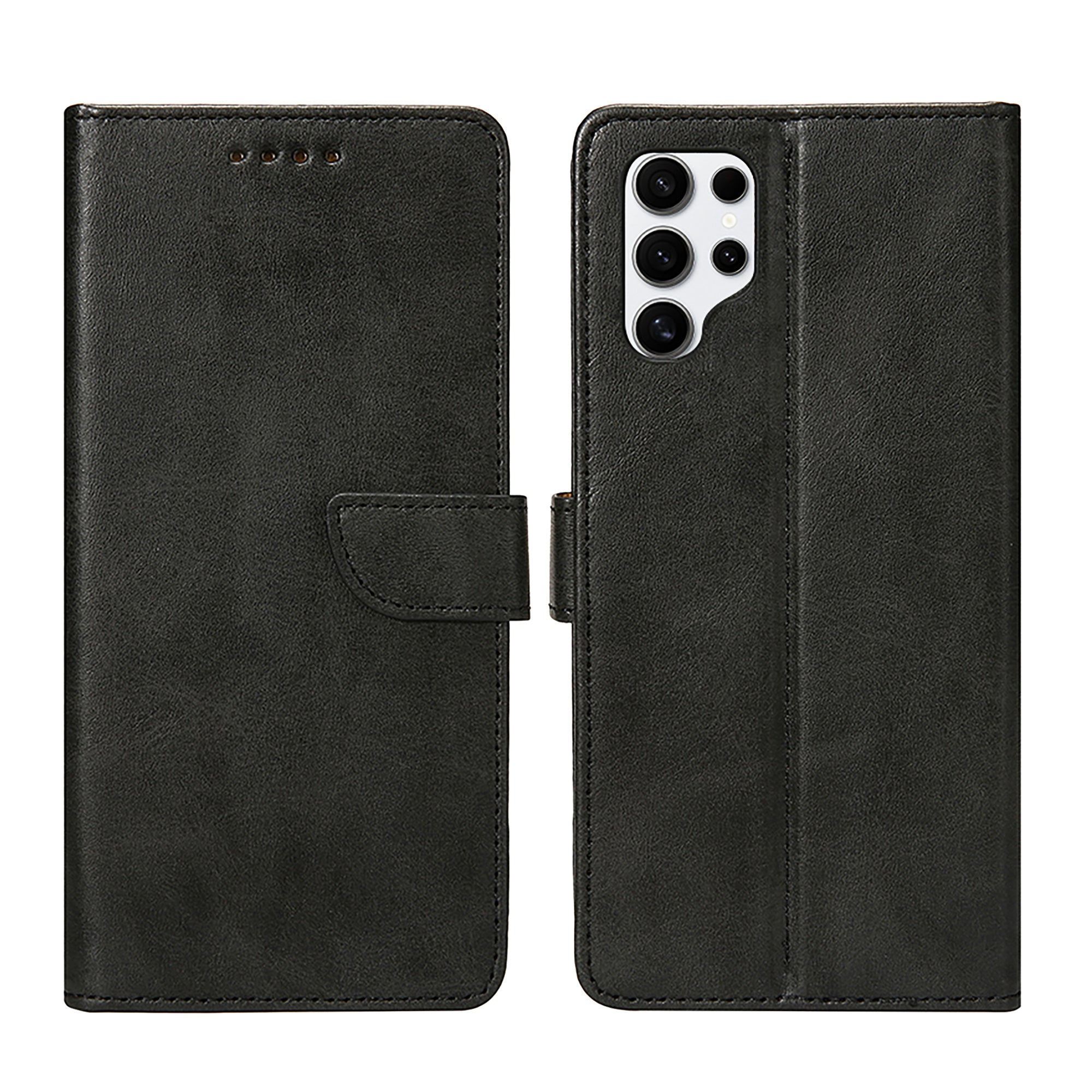 Rixus Bookcase For Samsung Galaxy S25 Ultra Black