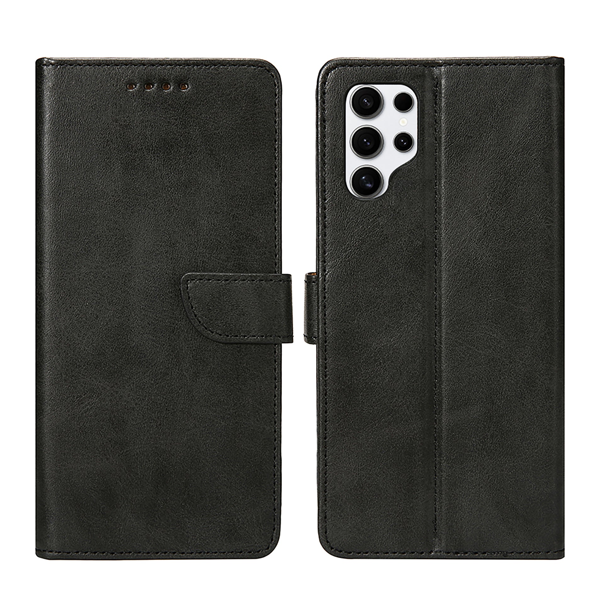 Rixus Bookcase For Samsung Galaxy S25 Ultra Black