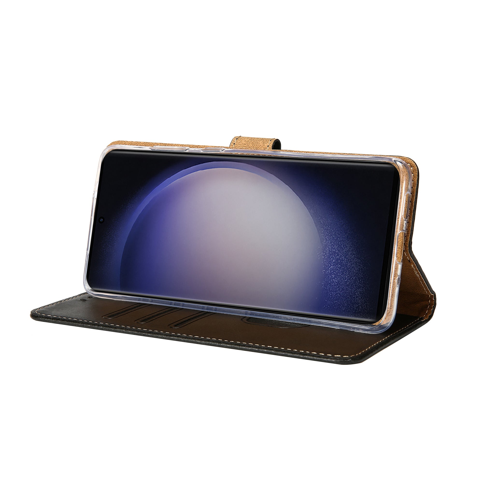 Rixus Bookcase For Samsung Galaxy S25 Ultra Black