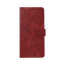 Rixus Bookcase For Samsung Galaxy S25 Ultra S938B Dark Red