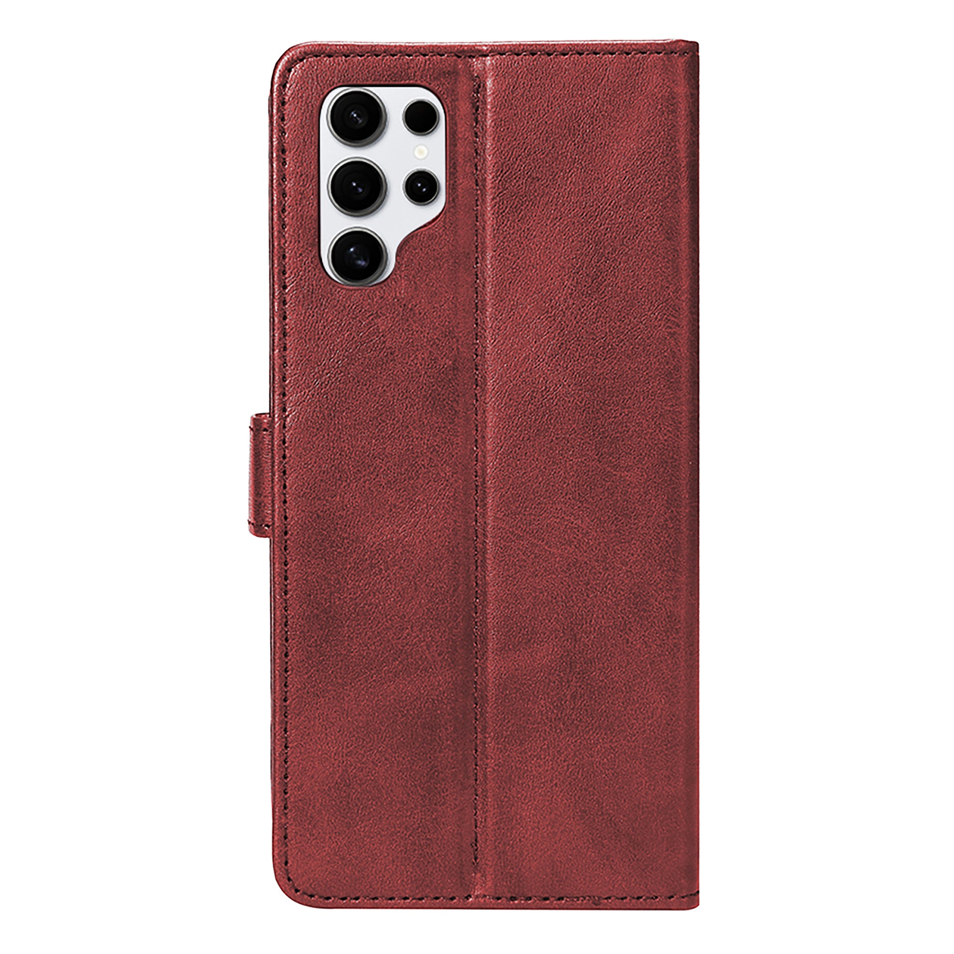 Rixus Bookcase For Samsung Galaxy S25 Ultra Dark Red