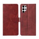 Rixus Bookcase For Samsung Galaxy S25 Ultra Dark Red