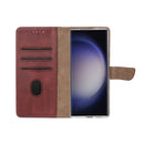 Rixus Bookcase For Samsung Galaxy S25 Ultra Dark Red