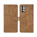 Rixus Bookcase For Samsung Galaxy S25 Ultra S938B Light Brown