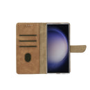 Rixus Bookcase For Samsung Galaxy S25 Ultra S938B Light Brown