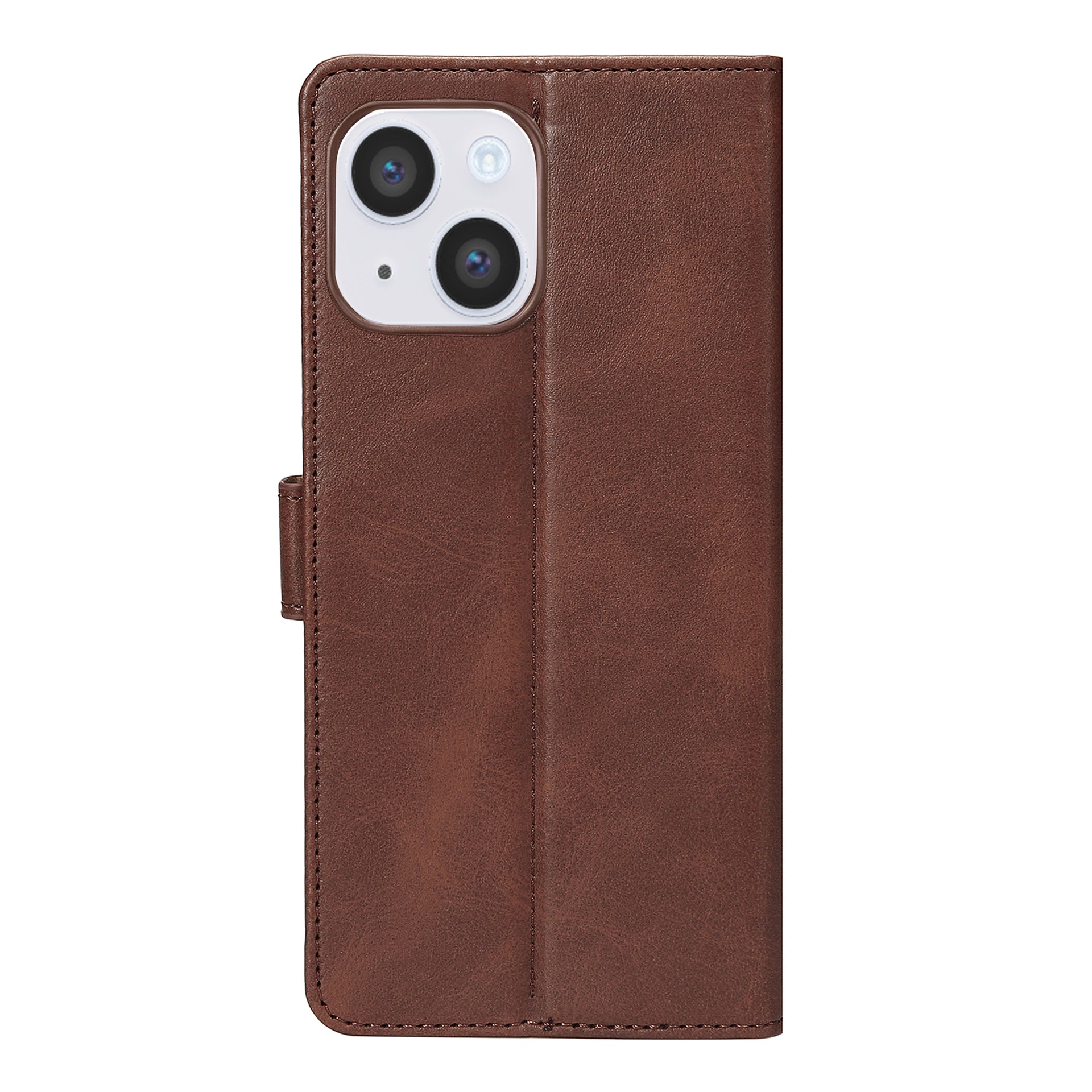 Rixus Bookcase For Apple iPhone 14 Brown