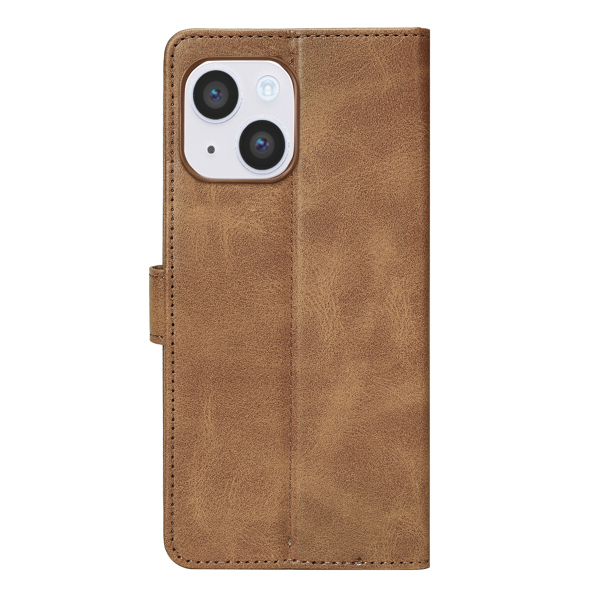 Rixus Bookcase For Apple iPhone 14 Light Brown