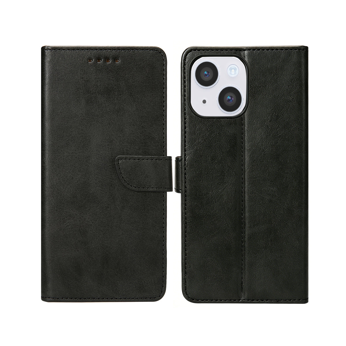 Rixus Bookcase For Apple iPhone 14 Plus Black