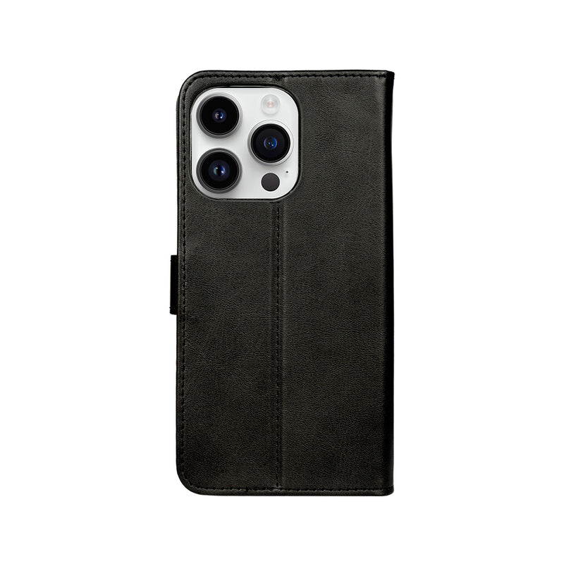 Rixus Bookcase For iPhone 14 Pro Max Black