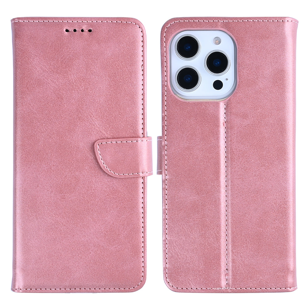Rixus Bookcase For Apple iPhone 14 Pro Max Pink