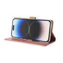 Rixus Bookcase For Apple iPhone 14 Pro Pink
